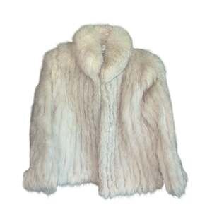 Saga Fox Fur Jacket - Blue Fox white luxury Finland Size L